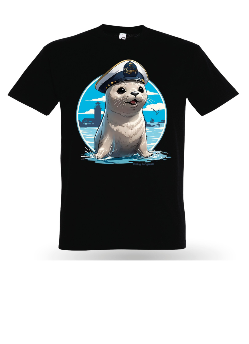 Kinder T-Shirt - Kleiner Seehund - Schwarz
